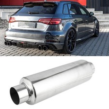 3" Zoll Edelstahl Auspuff Schalldämpfer Universal Exhaust Muffler Für Audi A3 A4