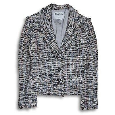chanel multicolor tweed jacket