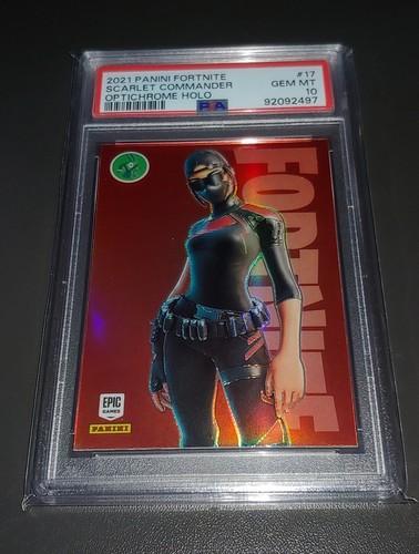 2021 Panini Fortnite Scarlet Commander Optichrome Holo #17 PSA 10 GEM MINT - Picture 2 of 4