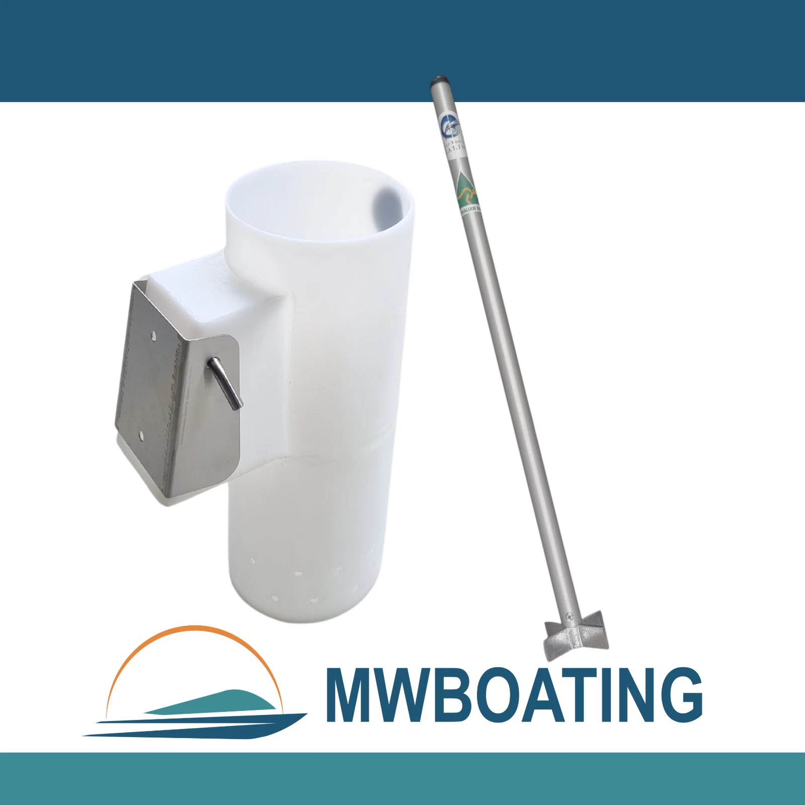 Burley Bucket W/ Stainless Steel Transom Mount & Aluminium Muncher - Berley Pot