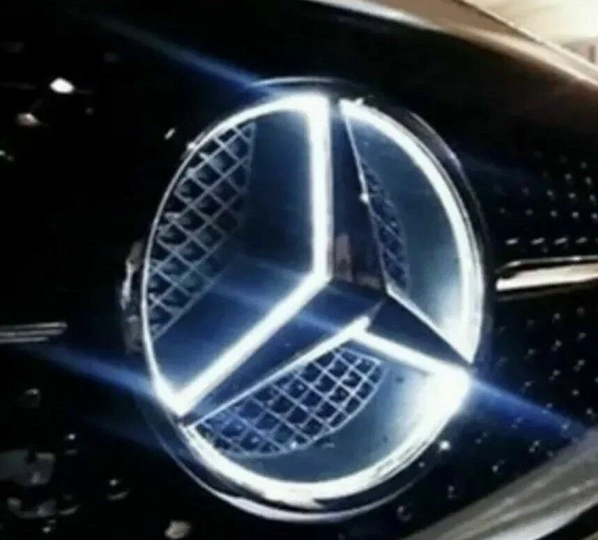 Sport Black Car Led Grill Emblem Logo Lights For Mercedes Benz GLC GLS GLE White Foto 2 de 4