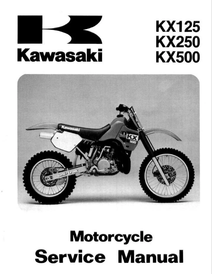 Manual de taller de reparación de servicio Kawasaki KX125 KX 125 USB 1988-2004 Foto 2 de 4