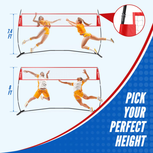 14ft Freestanding Volleyball Practice Net for Indoor or Outdoor Use Training Set - Picture 4 of 8