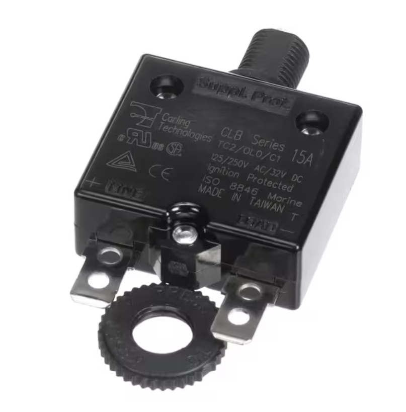 Winholt TC2/OLO/C1, 8846, Circuit Breaker, 125/250V, 15A, w/ Gear