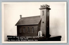 Spillville Iowa IA Little Brown Church In Vale Real Photo Postcard RPPC 1930-50