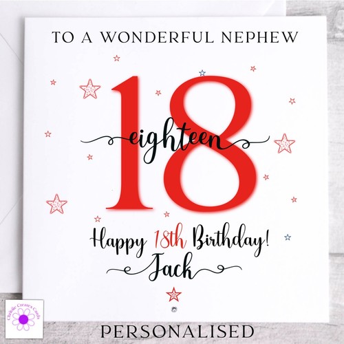 Personalised 18th Birthday Card Son Brother Nephew Dad Grandson Godson Friend - Picture 13 of 17