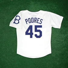Johnny Podres Brooklyn Dodgers Men's Home White Cooperstown Jersey w/ Patch