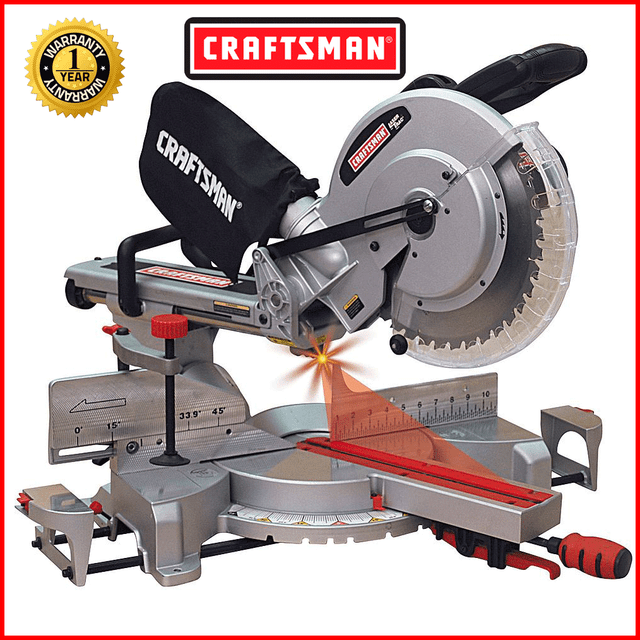 Craftsman 12 Single Bevel Sliding Compound Miter Saw 15a Motor Up To 4800 Rpm
