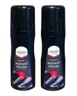 2 X Crosby Black Instant Liquid Shoe Polish Care Protect Water Resistant Sponge