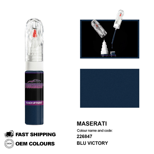 FOR MASERATI BLU VICTORY 226847 TOUCH UP PAINT PEN BRUSH NEEDLE FIX KIT