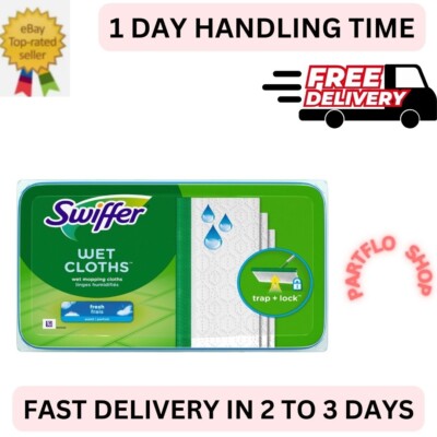 Swiffer Sweeper Wet Mopping Cloths, Multi-Surface Floor Cleaner, Fresh Scent, 24