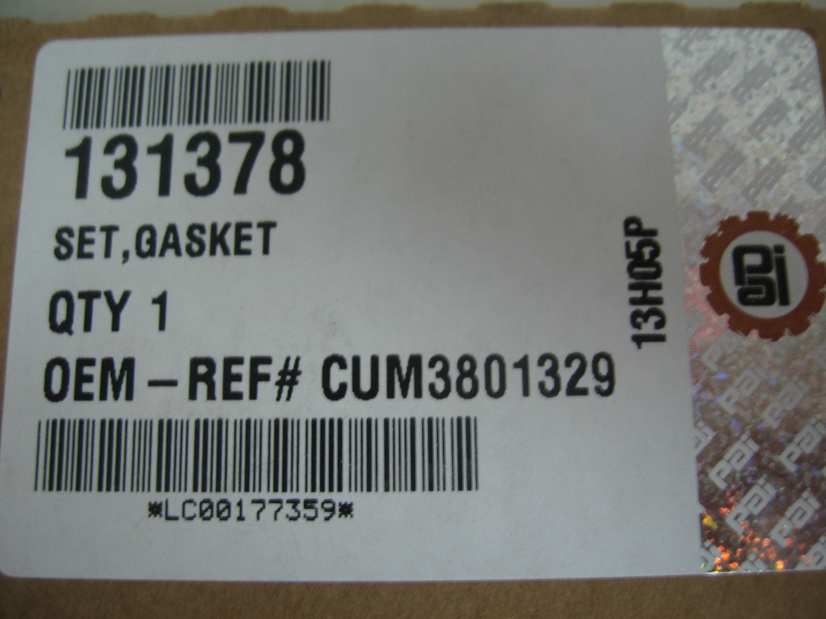 kimiさん専用.1 Single Head Gasket Set for Cummins 855. PAI# 131378 Ref
