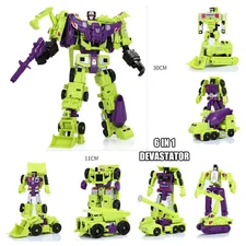 HZX 6-in-1 Devastator KO G1 Transformation Robot Toy Anime Vehicle Model