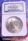1923 BINION HOARD COLLECTION PEACE SILVER DOLLAR MS 65 ~ BRIGHT COIN 👀