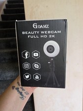 2K HD Webcam for PC with Microphone, Three-color Adjustable Beauty Lighting NEW