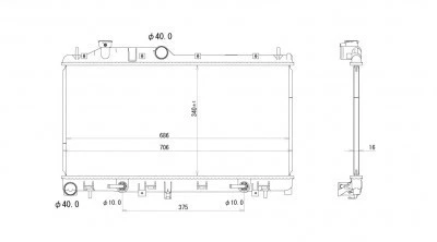 Radiador para 09-10 Subaru Forester 2,5 L H4 fila única (con turbo) Foto 2 de 4