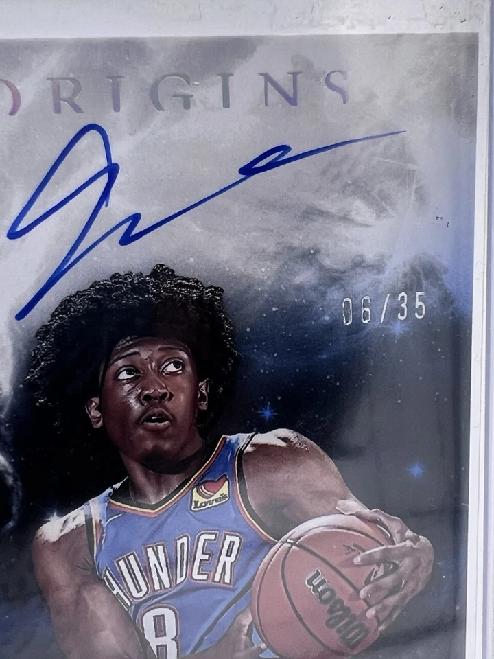 RARE 2022-23 Panini Origins Rookie Autograph Blue Jalen Williams RC Auto /35 - Image 2 of 3