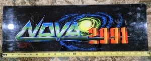 VTG 1984 NOVA 2001 Original Arcade Marquee Face Plate 23.5" x 6.5"