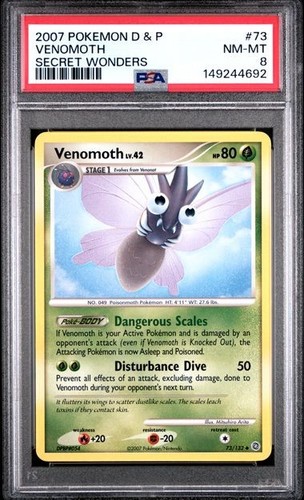 Venomoth graded PSA 8 for sale on eBay