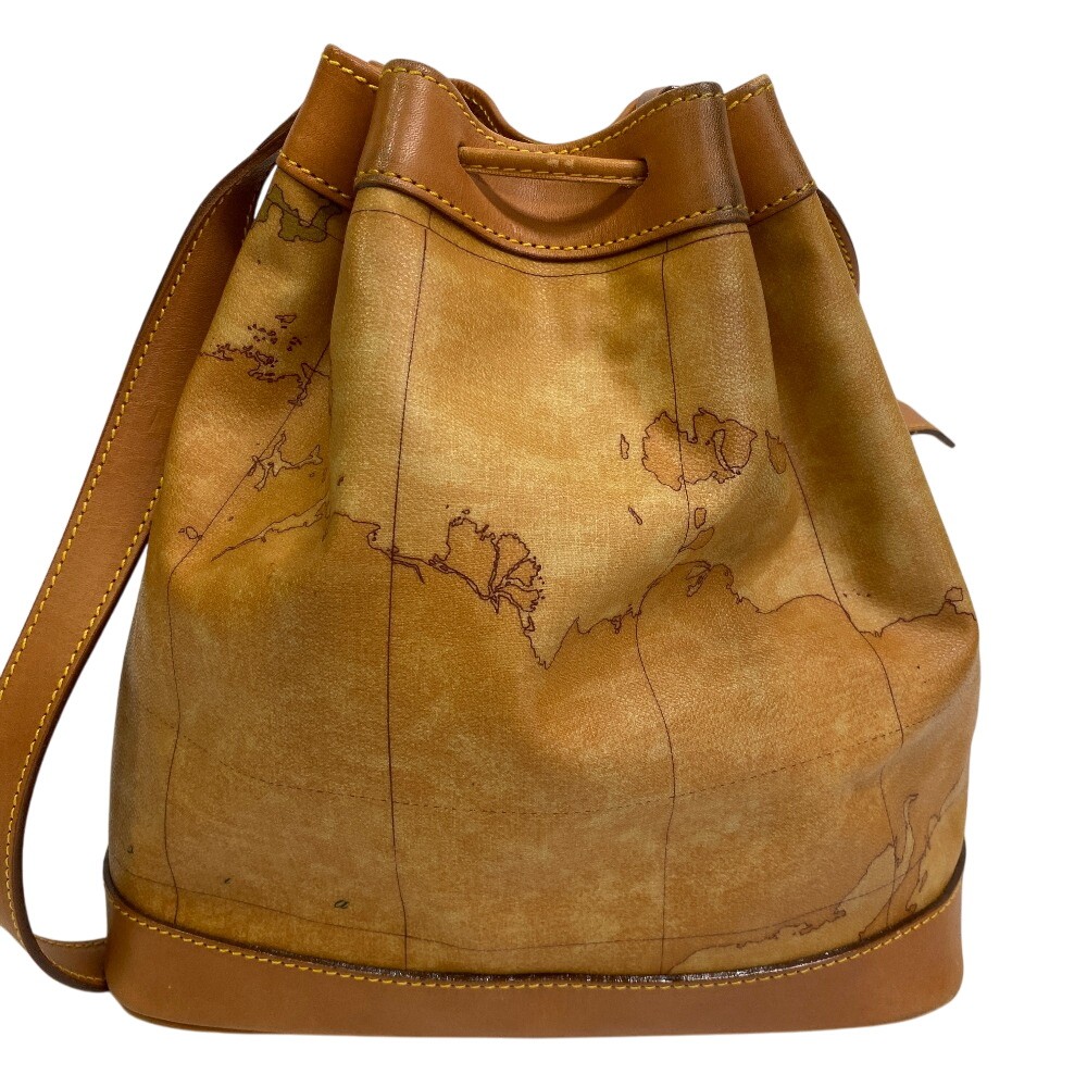 Prima Classe Drawstring Bag, Map Pattern PVC Shou… - image 2