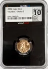 2022 $5 American Gold Eagle 1/10 Oz NGC X Vault Box Mint State 10 (010)