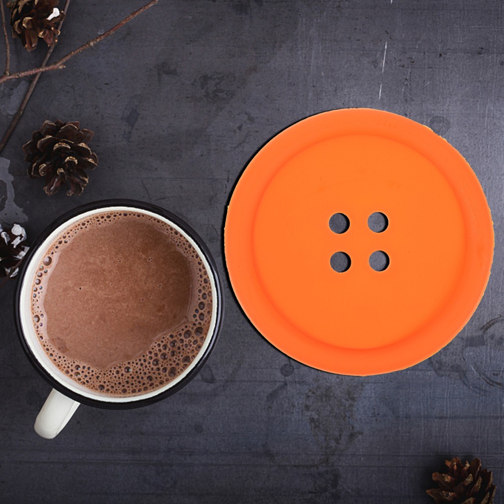 4 Pcs/Pack Silicone Hot Pads Guards for Coasters Round Shape Mats