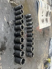 Craftsman USA Full 20 Piece SAE And Metric 3/8 Shallow Impact Socket Set Laser