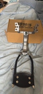 Marksman Metal Handheld Slingshot with Wrist Brace for Hunting