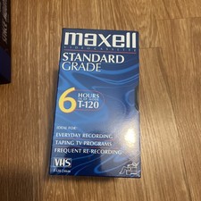 5-Maxell Standard Grade Video Cassette 6 Hours T-120 New Sealed