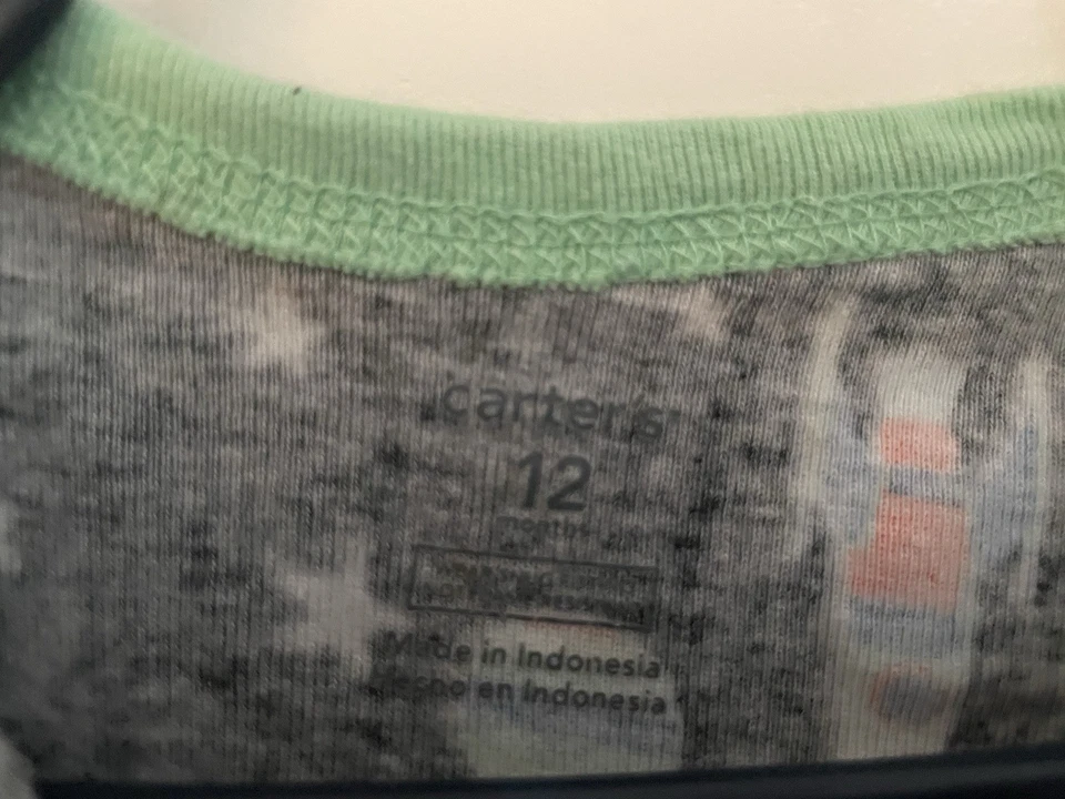 Carter's Baby Boys 1-Piece Rockets Outer Space Zip-Up Long Sleeve PJs Black 12M - Image 2 of 4