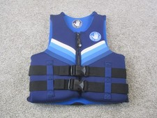 Body Glove Neoprene Life Jacket Vest Navy Blue Zip 2 Buckle PFD Watersports