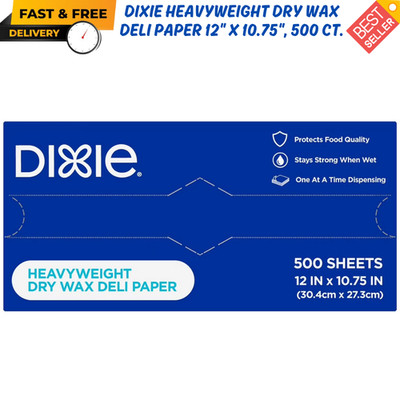 500 Heavyweight Premium Dry Wax Deli Papers Sheets (size: 12'' X 10.75'') SFI Cert