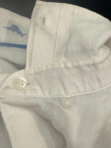 Tommy Bahama Men’s Blue Haven Blooms Linen Blend Button Up Long Sleeve Shirt XL - Picture 8 of 17