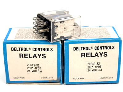 Lot of 2 - 20649-82 4PDT Deltrol Relay - Next Day Option