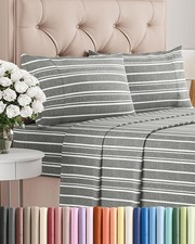 Cal King Size 4 Piece Sheet Set - Comfy Breathable Cooling Bed Sheets Set - ...