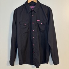 Dixxon Flannel Shirt Size Large Pearl Button Snap-On Tools Limited Breast Cancer