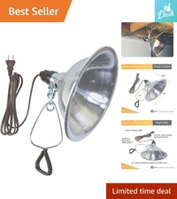 Professional 150W Clamp Lamp with Adjustable Aluminum Reflector  6-Foot Cord