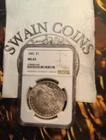 1885 Morgan Silver Dollar NGC MS63 E10-147