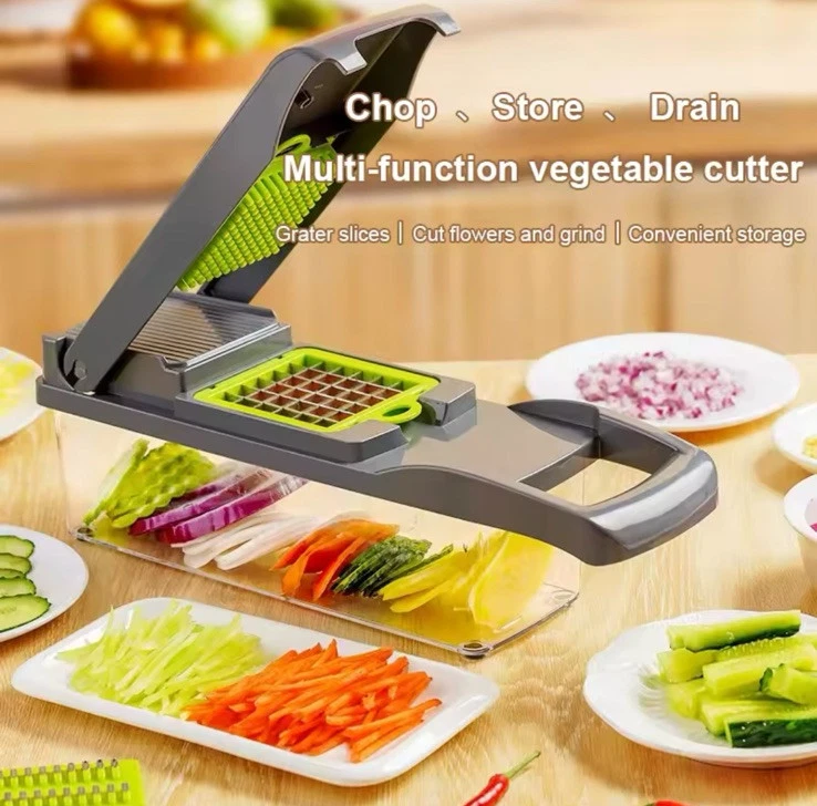 16 in 1 Vegetable Chopper Fruit Salad Mandolin Slicer Food Dicer Cutter Peeler
Opens in a new window