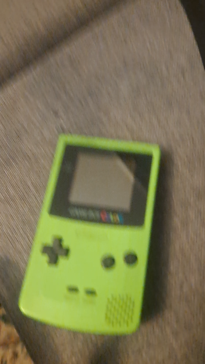 Game Boy Color - Kiwi Lime Green With 3 Games. Everything Is