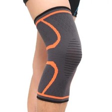 2x Knee Sleeves Copper Silver Compression Brace Support Sport Joint Injury Pain