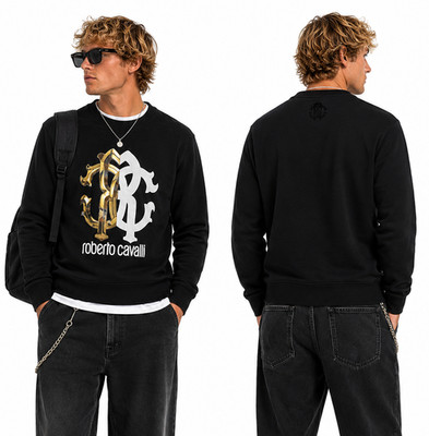 ROBERTO CAVALLI FIRENZE RC LOGO SWEAT SWEATER SWEATSHIRT JUMPER PULLOVER M