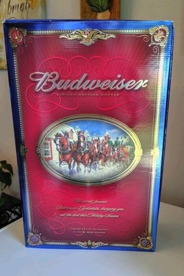 BUDWEISER LIMITED EDITION Qt.Bottle & 4 11oz. Beer Glasses