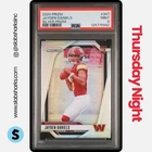 2024 PANINI PRIZM #347 JAYDEN DANIELS SILVER RC ROOKIE PSA 9