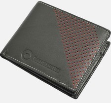 Lambretta Punched Leather Wallet Black