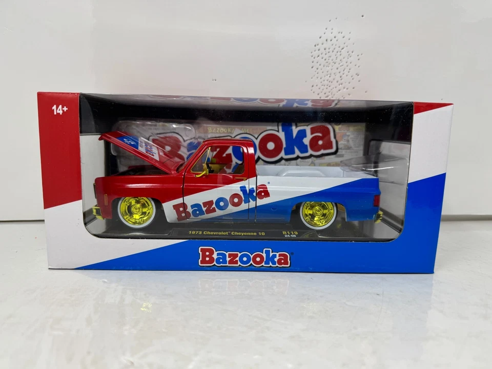 M2 Machines Bazooka 1973 Chevrolet Cheyenne 10 Squarebody CHASE 1:24 Diecast - Image 2 of 4