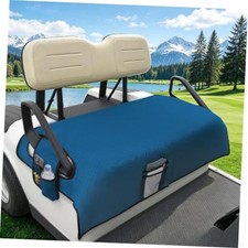 Golf Cart Seat Cover with Front Pockets Golf Cart Towel Blanket Suitable Blue