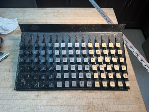 LINOTYPE Practice Keyboard Vintage Teaching Tool