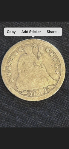 1853 Seated Liberty Dime, With Arrows,