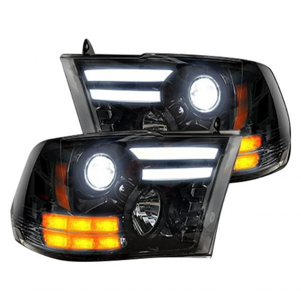 Faros proyectores Recon para Ram 1500 2014 2015 | con alta potencia | LED | Halo Foto 2 de 4